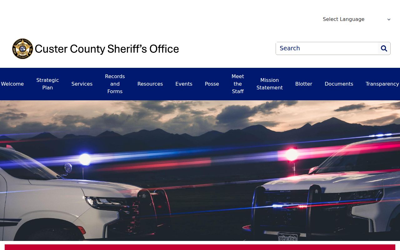 Custer County warrant records sheriff website
